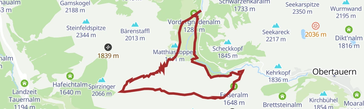 Route map: Wanderbus-Tipp: Gnadenalm - Hirschwandsteig - Runde